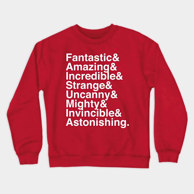 Marvelous Words (White Text) Crewneck Sweatshirt by ATBPublishing